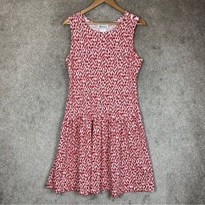 Walden Classics Vintage Dress Womens 14 Red White Sleeveless Stretch (Bin 7)